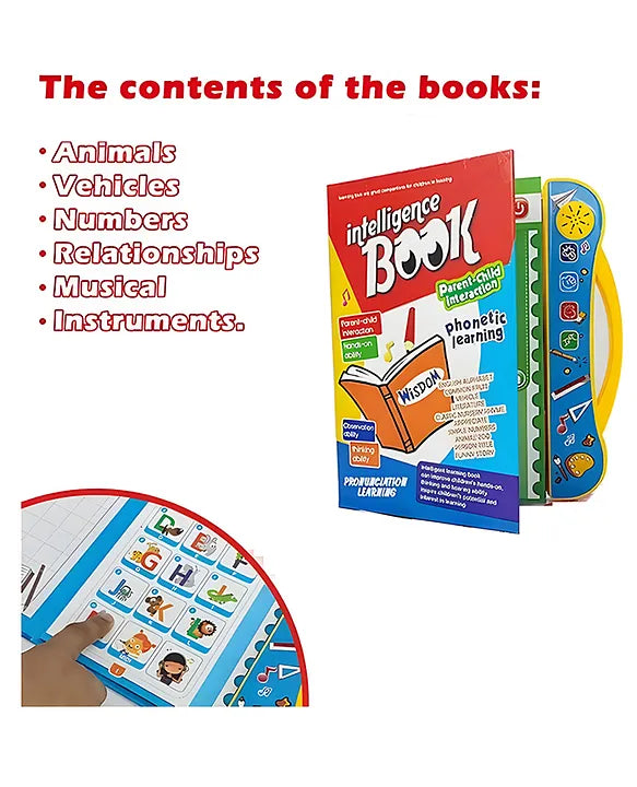 Intelligence Book for Kids - Interactive Electronic Learning Talking , Music , Study Intelligent Book for Kids